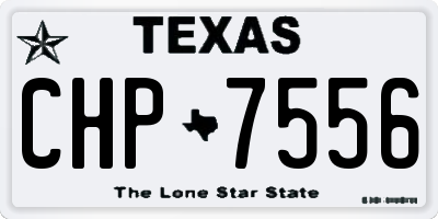 TX license plate CHP7556
