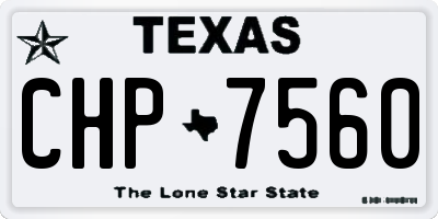 TX license plate CHP7560