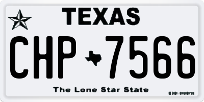 TX license plate CHP7566