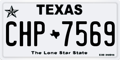 TX license plate CHP7569