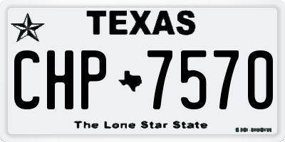 TX license plate CHP7570