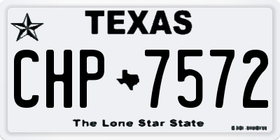 TX license plate CHP7572
