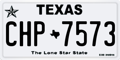TX license plate CHP7573