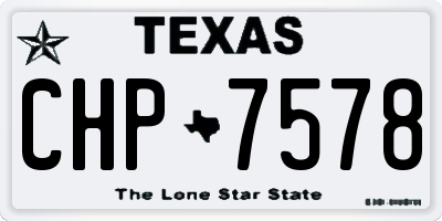 TX license plate CHP7578