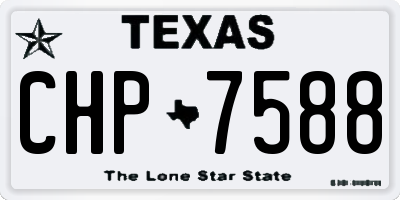 TX license plate CHP7588