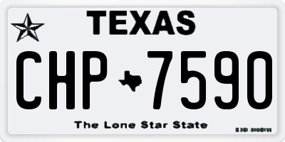 TX license plate CHP7590