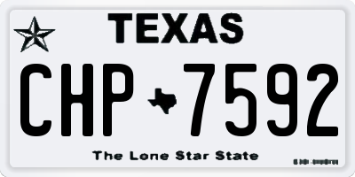 TX license plate CHP7592