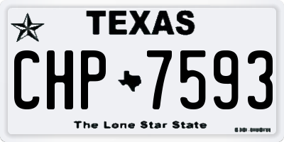 TX license plate CHP7593