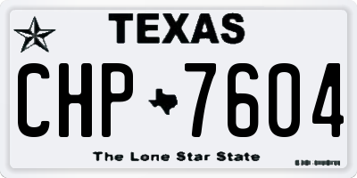 TX license plate CHP7604