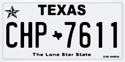 TX license plate CHP7611