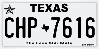 TX license plate CHP7616