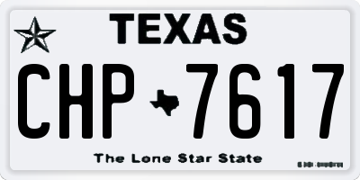 TX license plate CHP7617