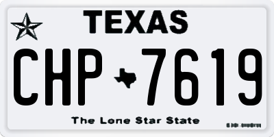 TX license plate CHP7619
