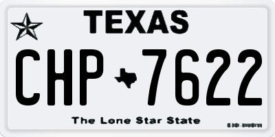 TX license plate CHP7622