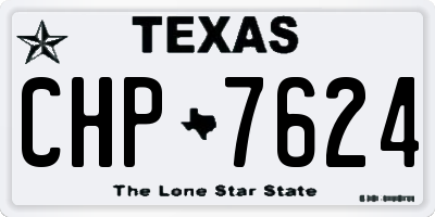 TX license plate CHP7624