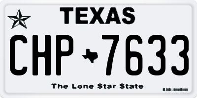 TX license plate CHP7633