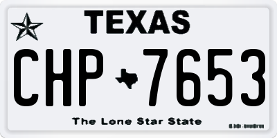 TX license plate CHP7653