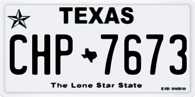 TX license plate CHP7673