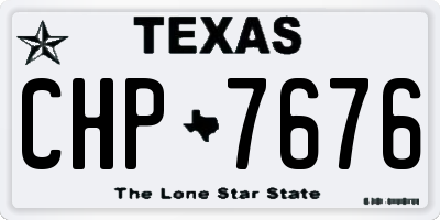 TX license plate CHP7676