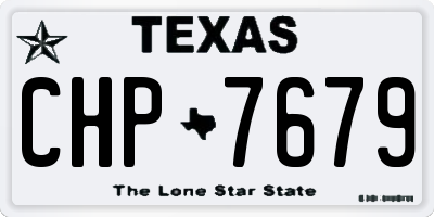 TX license plate CHP7679