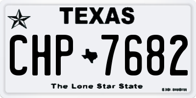 TX license plate CHP7682