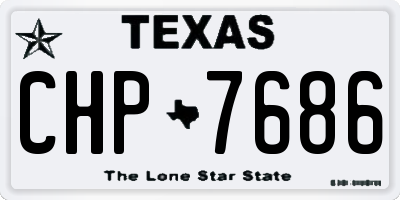 TX license plate CHP7686