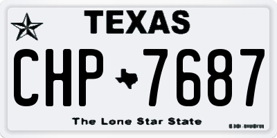 TX license plate CHP7687