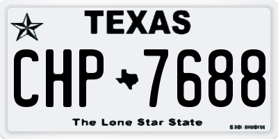 TX license plate CHP7688
