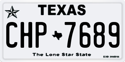 TX license plate CHP7689