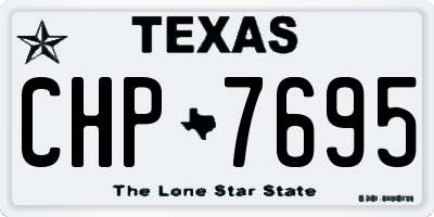 TX license plate CHP7695