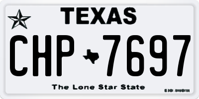 TX license plate CHP7697