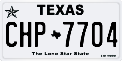 TX license plate CHP7704