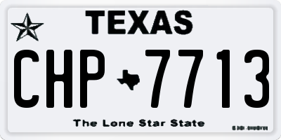 TX license plate CHP7713