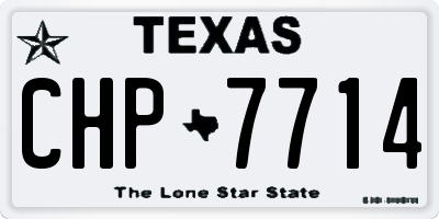 TX license plate CHP7714