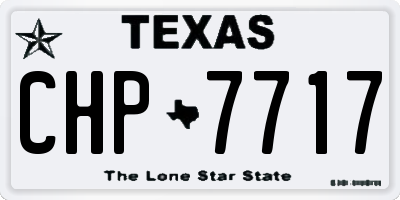 TX license plate CHP7717
