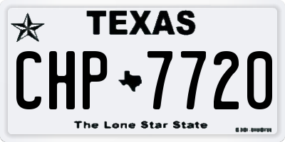 TX license plate CHP7720