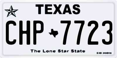 TX license plate CHP7723