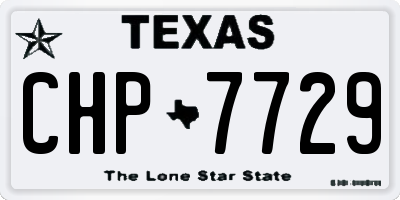TX license plate CHP7729