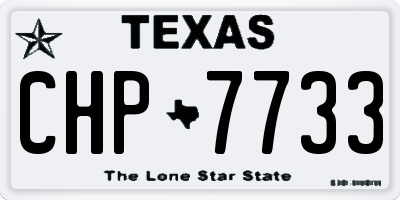 TX license plate CHP7733