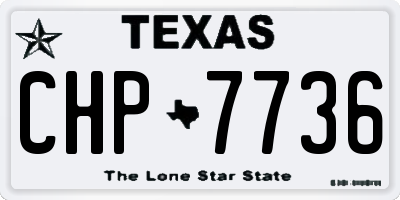 TX license plate CHP7736