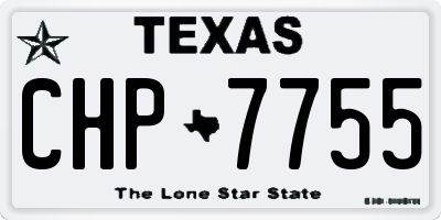 TX license plate CHP7755