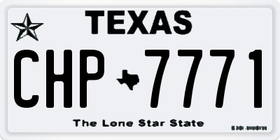 TX license plate CHP7771