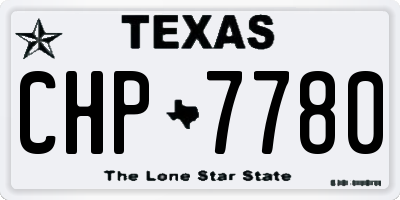 TX license plate CHP7780