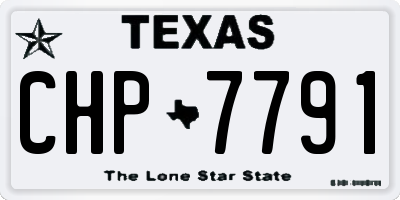 TX license plate CHP7791