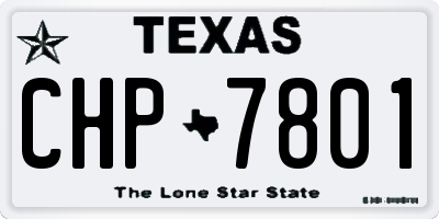 TX license plate CHP7801