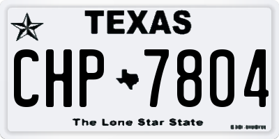TX license plate CHP7804