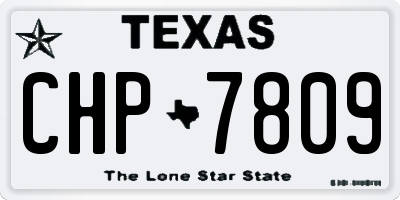 TX license plate CHP7809