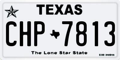 TX license plate CHP7813