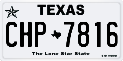 TX license plate CHP7816