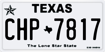 TX license plate CHP7817
